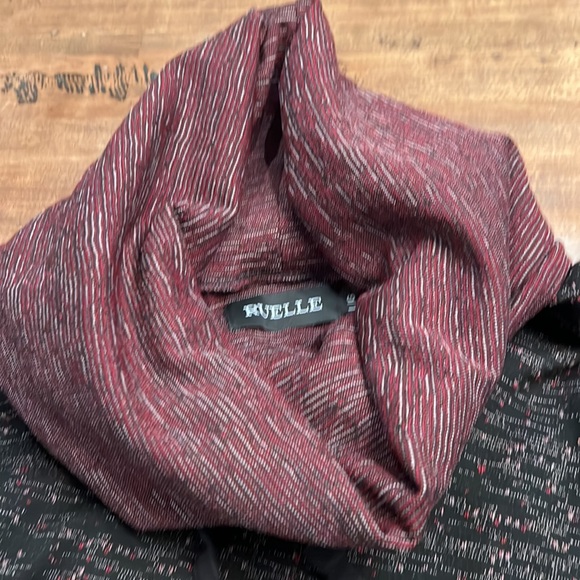 Ruelle cowl neck sweater dress black/red - Picture 3 of 3